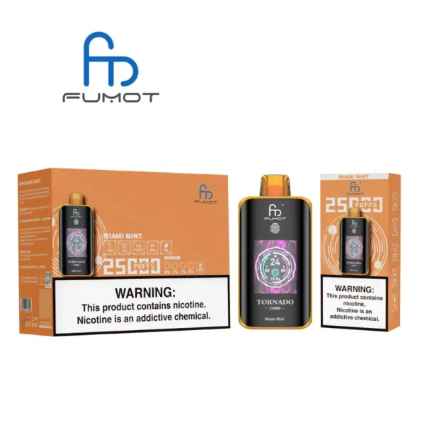 Fumot 25k Puffs Tornado 25000 Einweg Vape Großhandel Kostenloser Versand