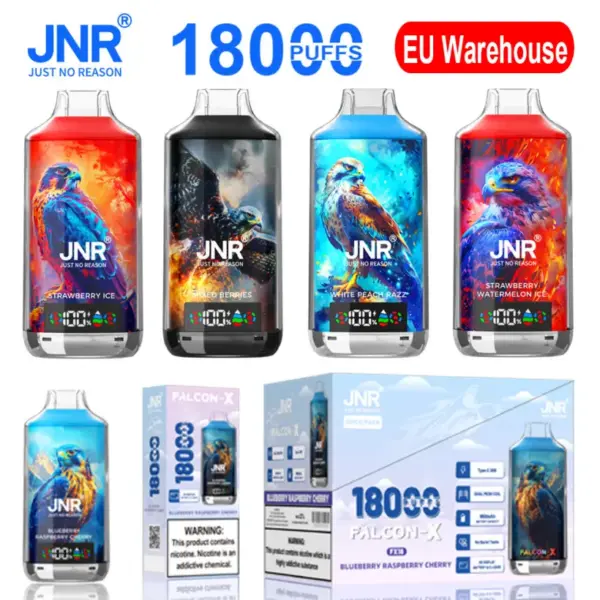 JNR 18000 Züge Falcon X 18k Crystal Einweg Vape Kostenloser Versand EU Lager