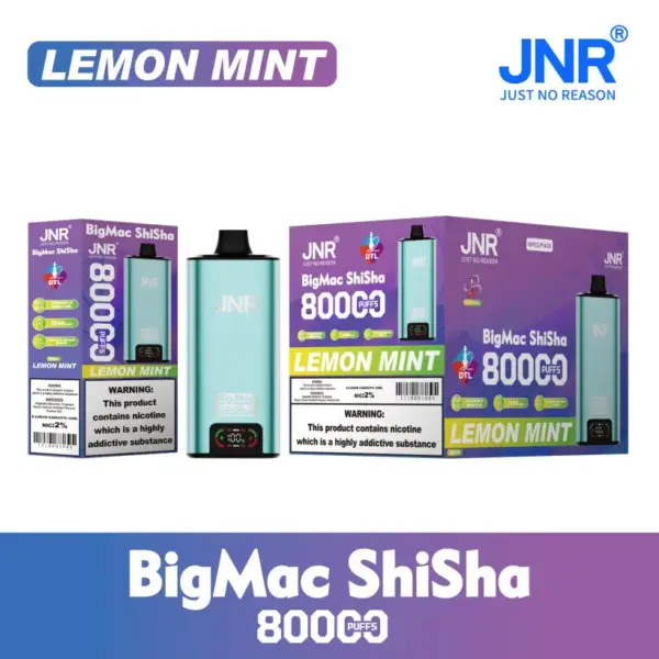 JNR 80K Puffs 80000 Big Mac Shisha DTL Einweg Vape Großhandel Kostenloser Versand