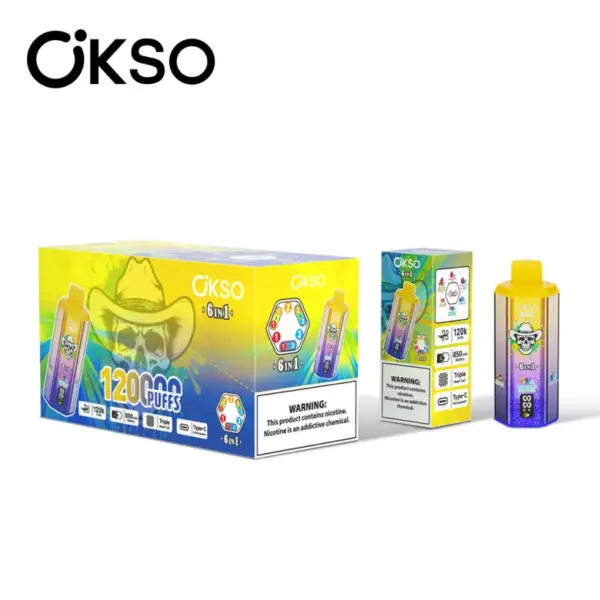 OKSO 120K Puffs 6 In 1 Best Disposable Vape Shop 120000 Kostenloser Versand
