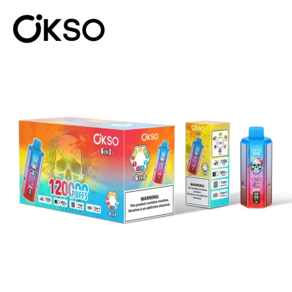 OKSO 120K Puffs 6 In 1 Best Disposable Vape Shop 120000 Kostenloser Versand