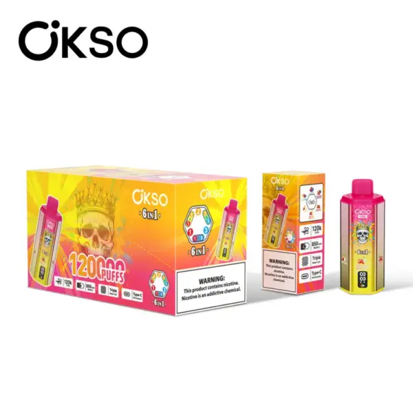 OKSO 120K Puffs 6 In 1 Best Disposable Vape Shop 120000 Kostenloser Versand