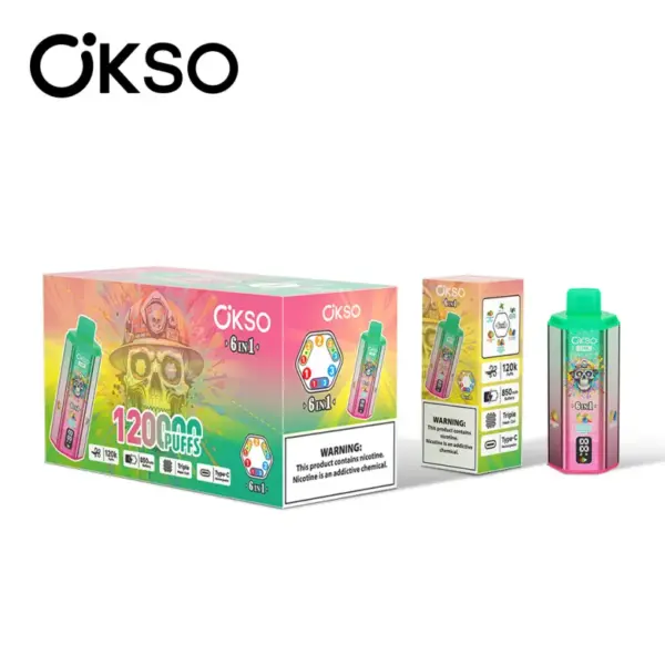 OKSO 120K Puffs 6 In 1 Best Disposable Vape Shop 120000 Kostenloser Versand