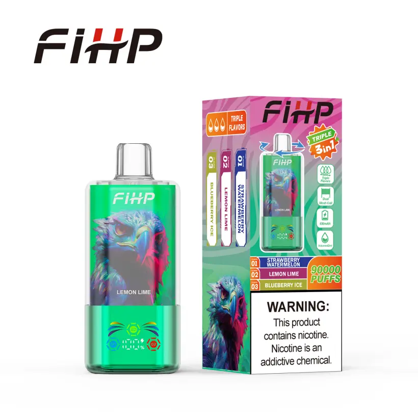 Puff 90k FIHP 90000 Züge 3 in 1 Kristall Einweg Vape Pen Kostenloser Versand
