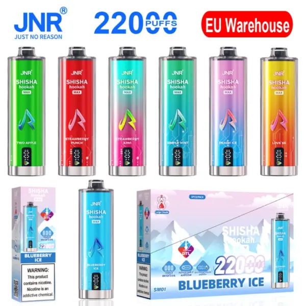 Puff EU JNR 22k Züge 22000 Crystal Einweg Vape Stift Shisha Hookah Max Kostenloser Versand