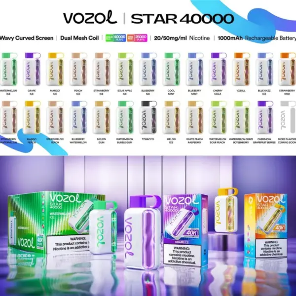 Vozol Star 40000 Züge 40K Einweg Vape Shop Kostenloser Versand