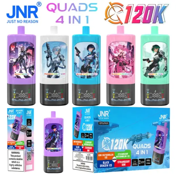 Puff JNR 120K Quads 120000 Puffs 4 in 1 Einweg Vape Shop Großhandel Kostenloser Versand