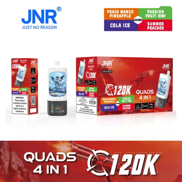 Puff JNR 120K Quads 120000 Puffs 4 in 1 Einweg Vape Shop Großhandel Kostenloser Versand