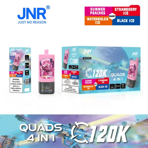 Puff JNR 120K Quads 120000 Puffs 4 in 1 Einweg Vape Shop Großhandel Kostenloser Versand