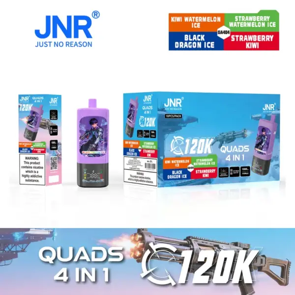 Puff JNR 120K Quads 120000 Puffs 4 in 1 Einweg Vape Shop Großhandel Kostenloser Versand