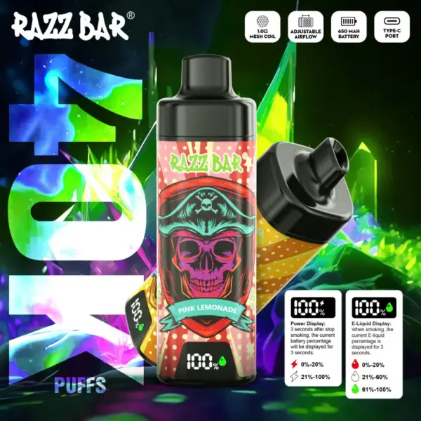 Razz Bar 40k Züge Einweg Vape Mit Smart Screen Kostenloser Versand
