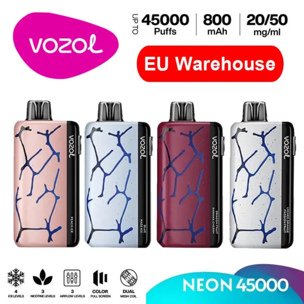 Vozol Neon 45000 Züge 45k Ice Control Einweg-Vape EU Lager