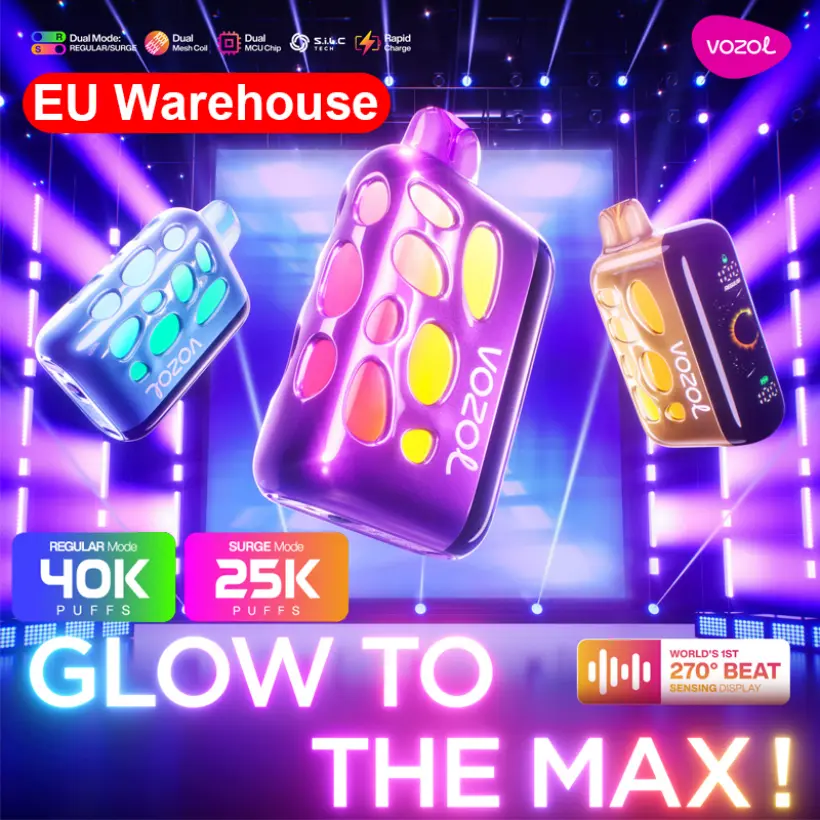 Vozol Rave 40000 Züge 40K Einweg Vape Dual Power Modus Kostenloser Versand EU Lager