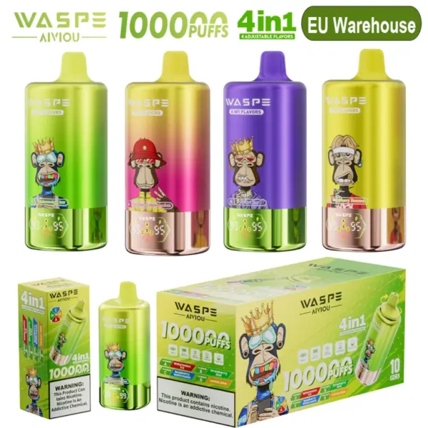 WASPE 100000 Züge AIVIOU Einweg Vape 4-in-1 Kostenloser Versand EU Lager