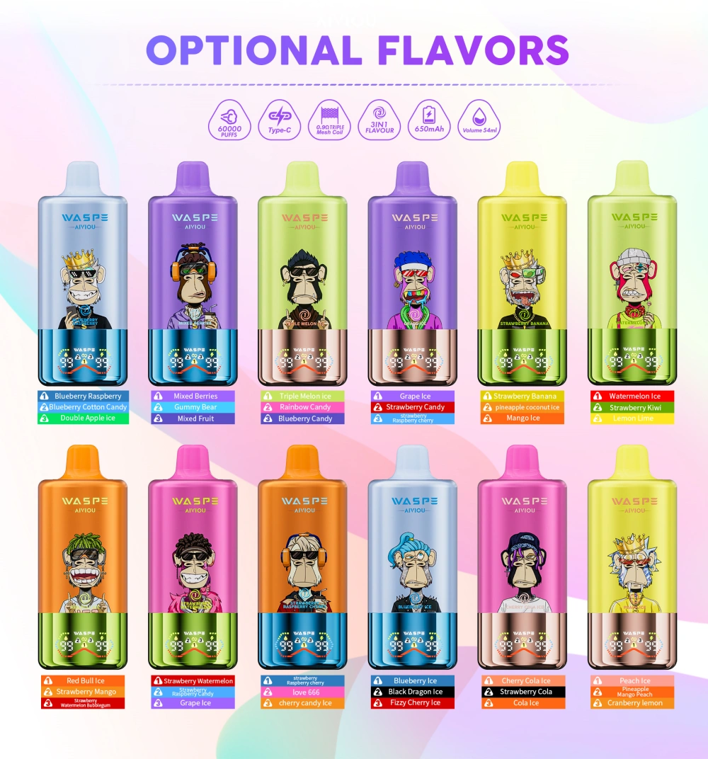 WASPE 60000 Züge 3 in 1 Einweg Vape AIVIOU Kostenloser Versand EU Lager