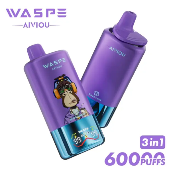 WASPE 60000 Züge 3 in 1 Einweg Vape AIVIOU Kostenloser Versand EU Lager