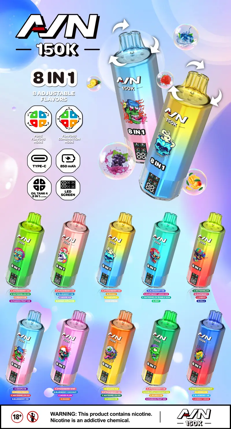 Aivono 150k Züge 8 In 1 AIM Einweg Vape Kostenloser Versand