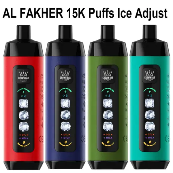 Al Fakher 15K Puffs Ice Adjust Einweg Vape Pen 15000 Kostenloser Versand