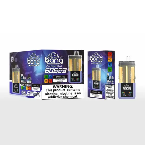 Bang 60000 Puffs 60K 2 In 1 Wiederaufladbare Crystal Einweg Vape 2 X 10 Ml E Liquid