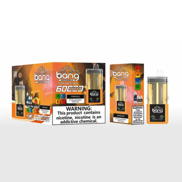 Bang 60000 Puffs 60K 2 In 1 Wiederaufladbare Crystal Einweg Vape 2 X 10 Ml E Liquid