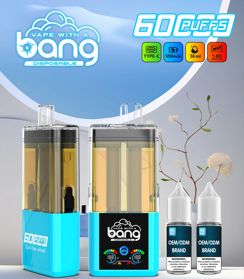 Bang 60000 Puffs 60K 2 In 1 Wiederaufladbare Crystal Einweg Vape 2 X 10 Ml E Liquid
