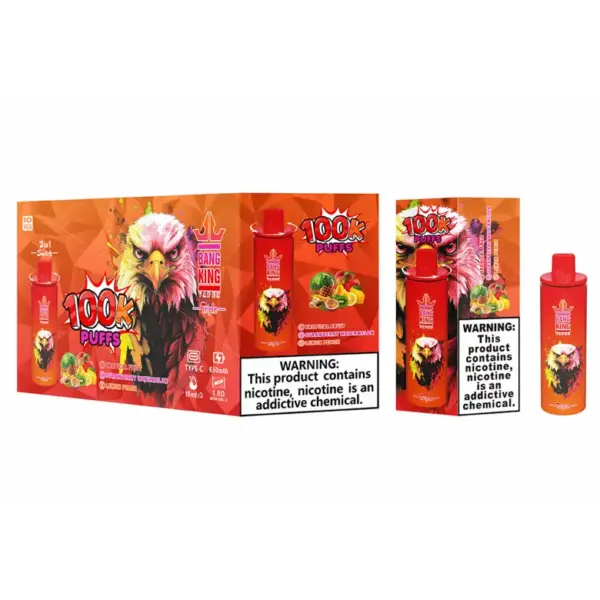 Bang King 100000 Puffs 100K Einweg Vape 3 in 1 Triple Aromen Kostenloser Versand Großhandel