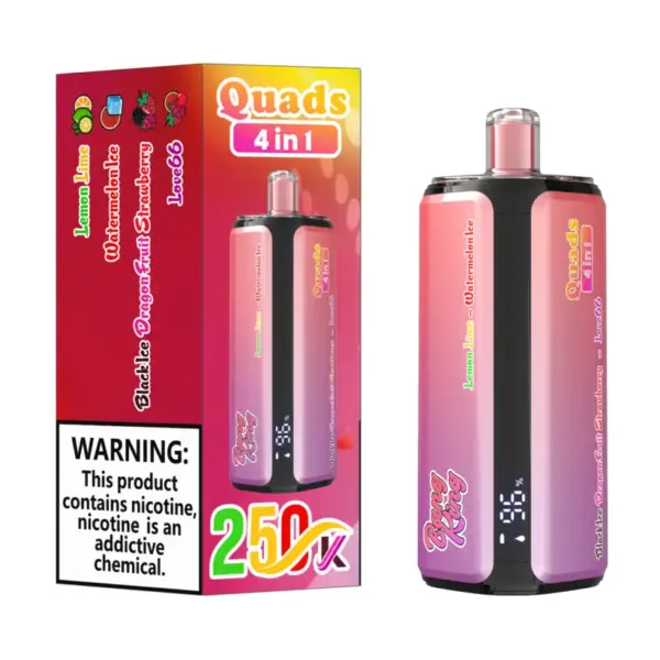 Bang King 250k Züge 4 in 1 Quads Einweg Vape 250000 Kostenloser Versand China-Lager