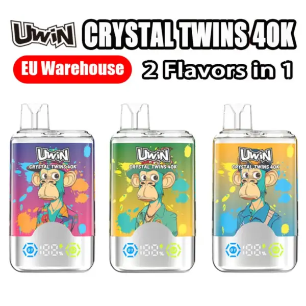 EU Vape Uwin 40k Züge Crystal Twins 2 in 1 Elektronische Zigarette Kostenloser Versand