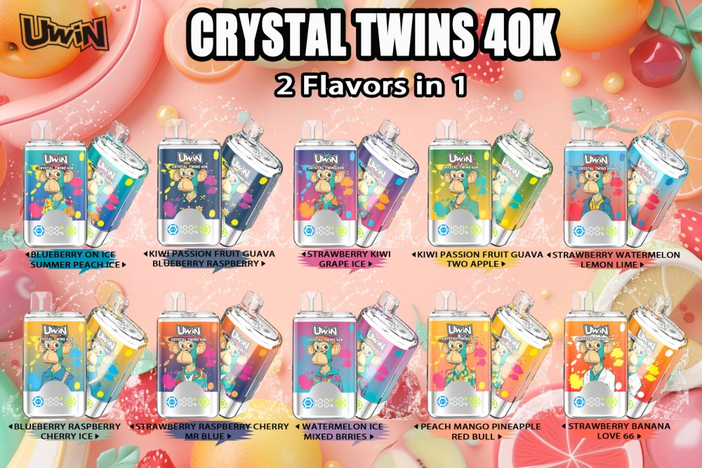 EU Vape Uwin 40k Züge Crystal Twins 2 in 1 Elektronische Zigarette Kostenloser Versand
