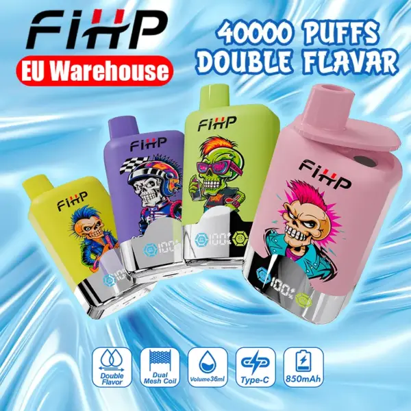 FIHP 40k Züge 2 in 1 Doppel Aromen Einweg Vape 40000 EU Lager