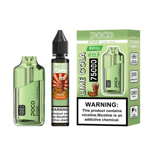 POCO 75K Puffs Stone Nachfüllbarer Crystal Einweg Vape 75000 mit 40ml Liquid EU Lager
