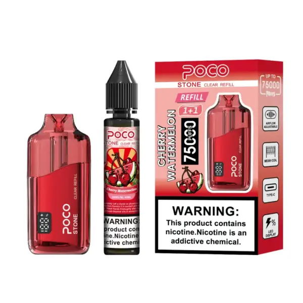 POCO 75K Puffs Stone Nachfüllbarer Crystal Einweg Vape 75000 mit 40ml Liquid EU Lager