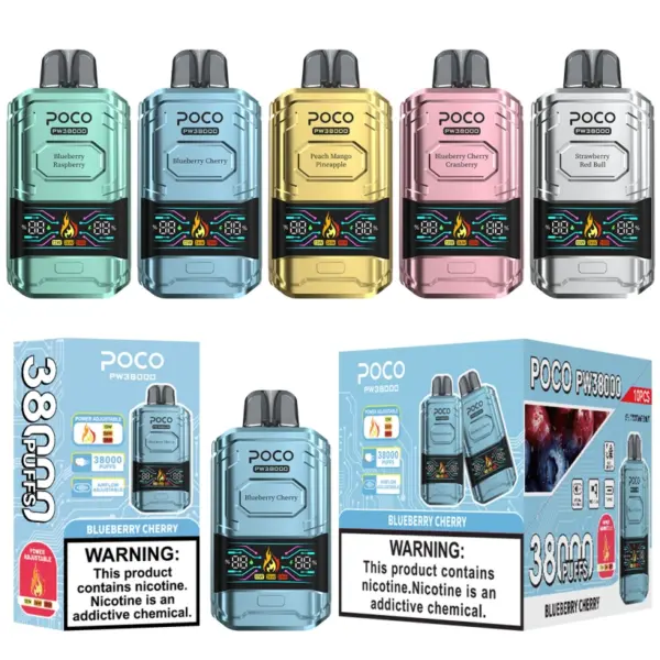 POCO PW 38000 Züge 38K Bester Einweg Vape Pen Kostenloser Versand EU Lager
