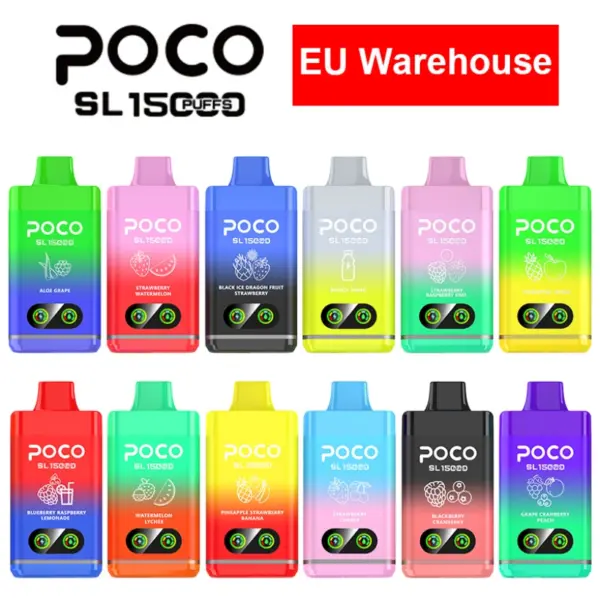 POCO SL 15000 Züge Einweg Vape Großhandel Kostenloser Versand EU Lager