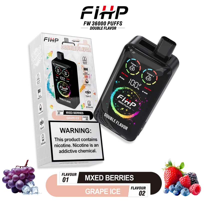 Puff 36k FIHP 36000 Züge 2 in 1 Einweg Vape Pen Kostenloser Versand China Lager