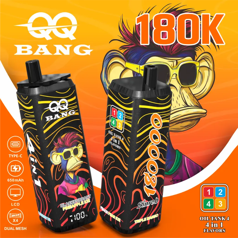 QQ Bang 180k Puffs 4 In 1 Einweg Vape 180000 Großhandel Kostenloser Versand