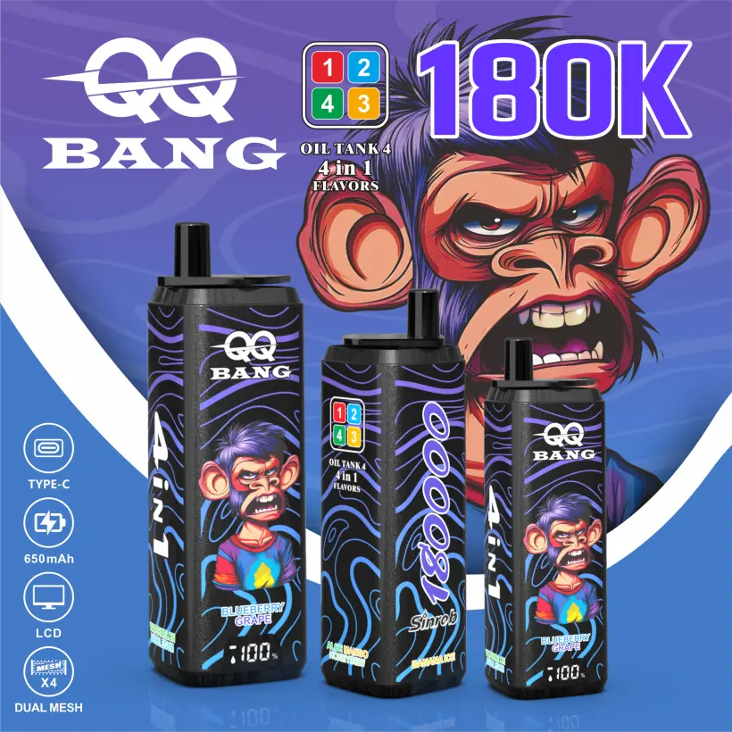QQ Bang 180k Puffs 4 In 1 Einweg Vape 180000 Großhandel Kostenloser Versand