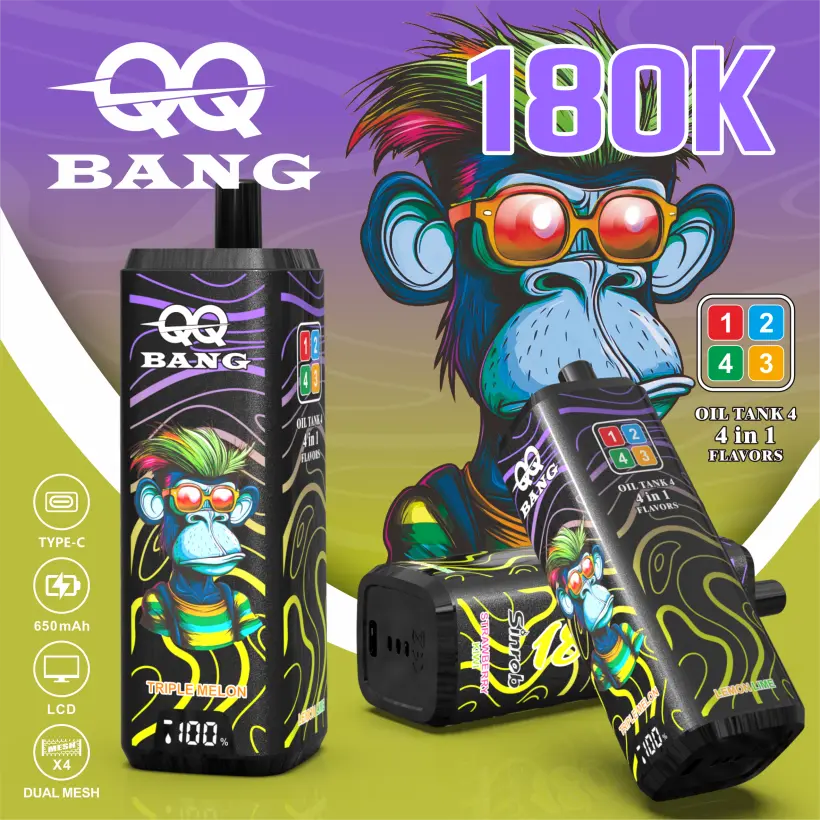 QQ Bang 180k Puffs 4 In 1 Einweg Vape 180000 Großhandel Kostenloser Versand