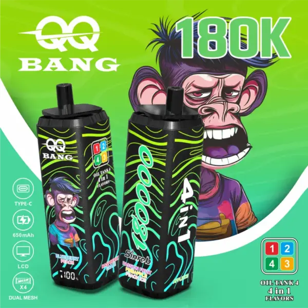 QQ Bang 180k Puffs 4 In 1 Einweg Vape 180000 Großhandel Kostenloser Versand