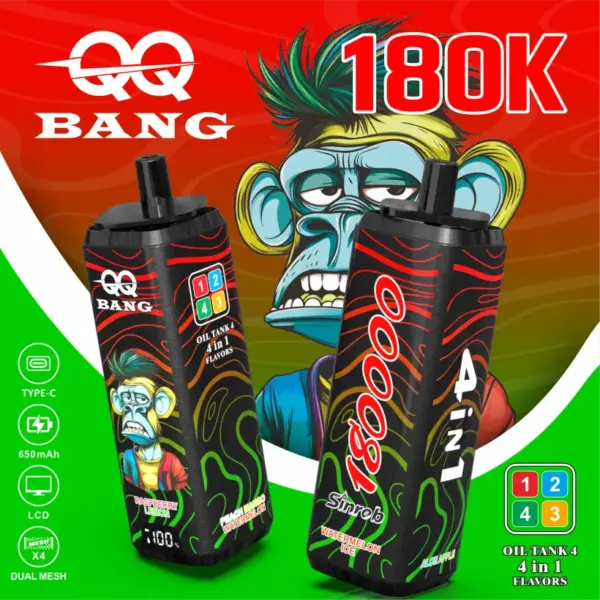 QQ Bang 180k Puffs 4 In 1 Einweg Vape 180000 Großhandel Kostenloser Versand