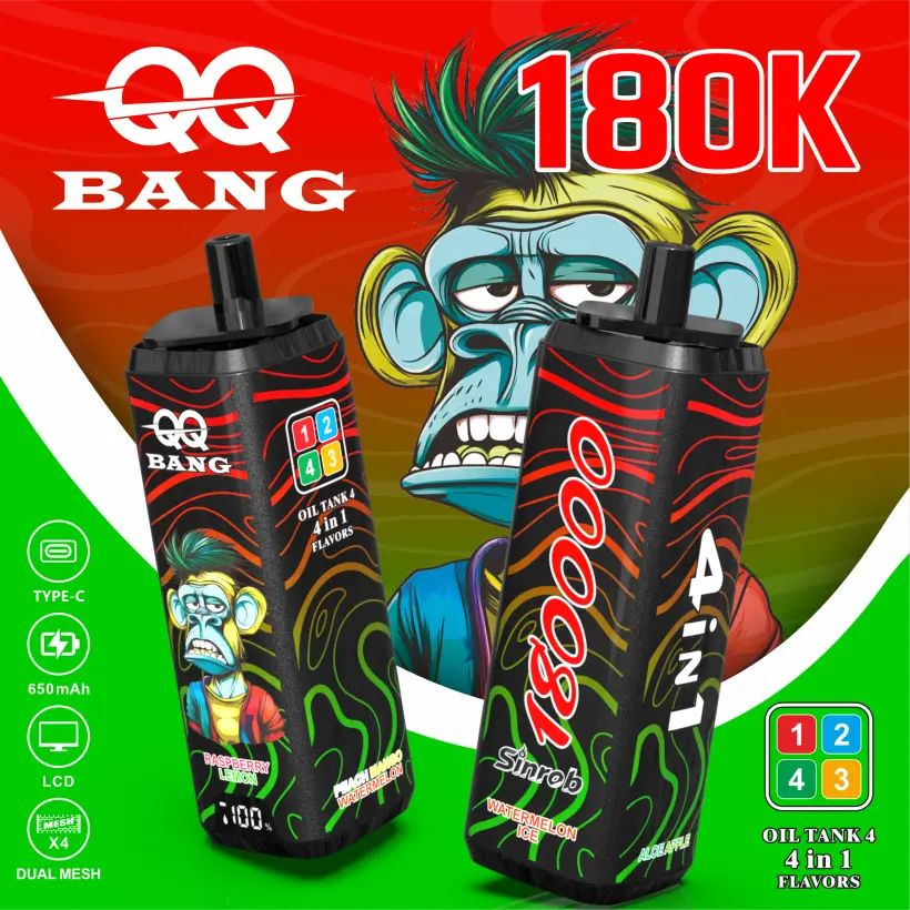 QQ Bang 180k Puffs 4 In 1 Einweg Vape 180000 Großhandel Kostenloser Versand