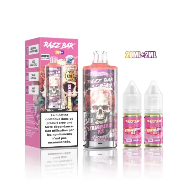 Puff 30000 Razz Bar 30k Puffs TPD Einweg Vape Großhandel Nachfüllbar Mit 20ml E Liquid Kostenloser Versand Aus EU