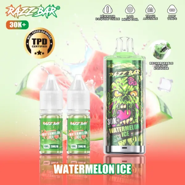 Puff 30000 Razz Bar 30k Puffs TPD Einweg Vape Großhandel Nachfüllbar Mit 20ml E Liquid Kostenloser Versand Aus EU