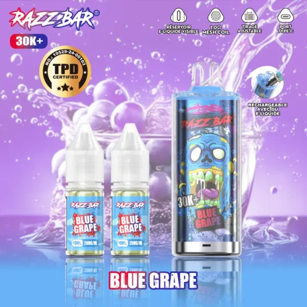 Puff 30000 Razz Bar 30k Puffs TPD Einweg Vape Großhandel Nachfüllbar Mit 20ml E Liquid Kostenloser Versand Aus EU