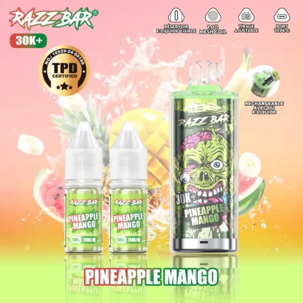 Puff 30000 Razz Bar 30k Puffs TPD Einweg Vape Großhandel Nachfüllbar Mit 20ml E Liquid Kostenloser Versand Aus EU