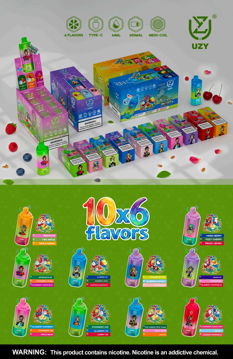 UZY 150K Züge 6 in 1 Aromen Einweg Vape 150000 Kostenloser Versand EU Lager