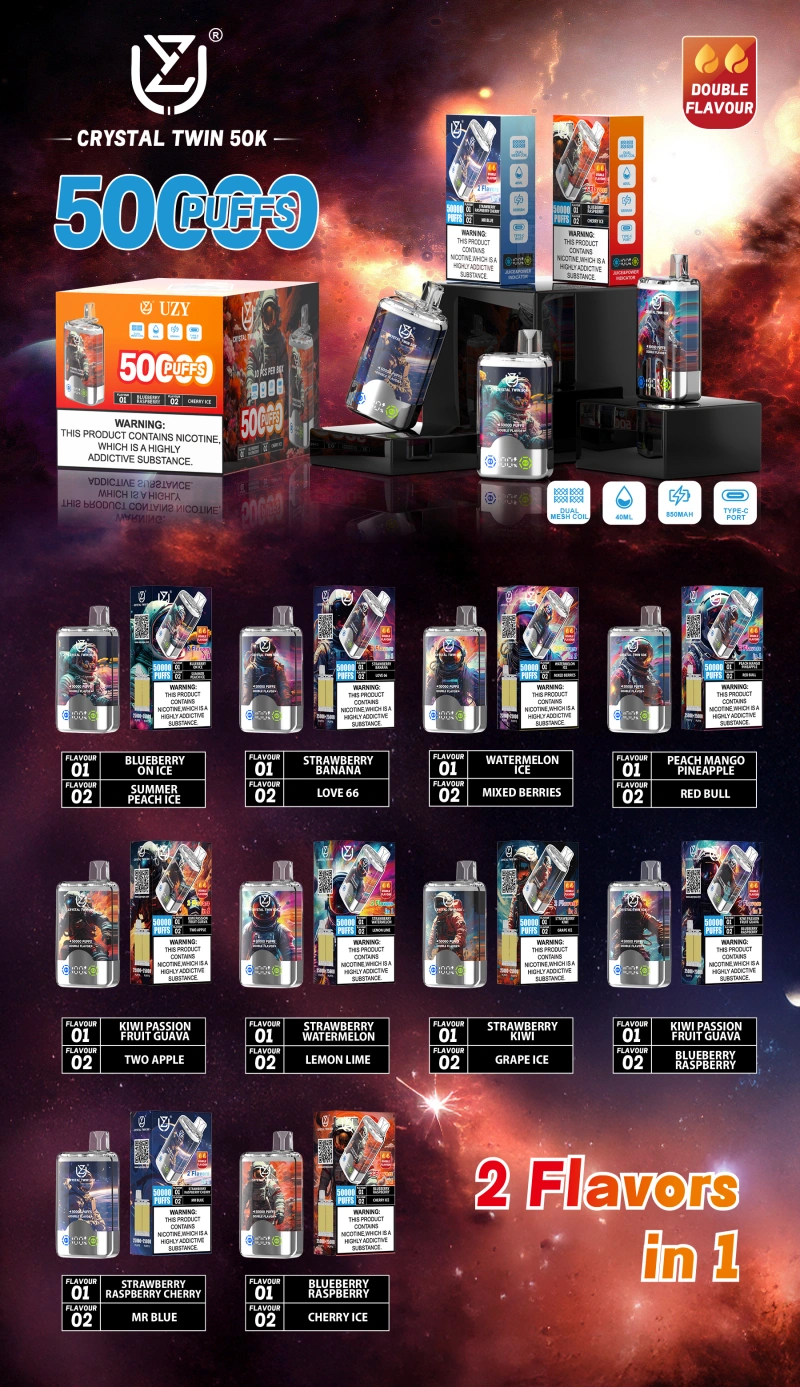 UZY 50K Puffs 2 in 1 Doppelgeschmack Einweg Vape Shop 50000 EU Lager