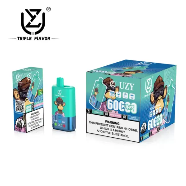 UZY 60K Puffs 3 in 1 Bestes Einweg Vape 60000 Kostenloser Versand EU Lager