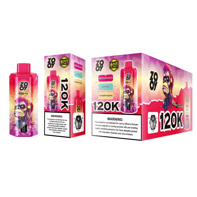 ZOOY 120K Puffs 6-in-1 Einweg Vape 120000 Kostenloser Versand aus EU-Lager