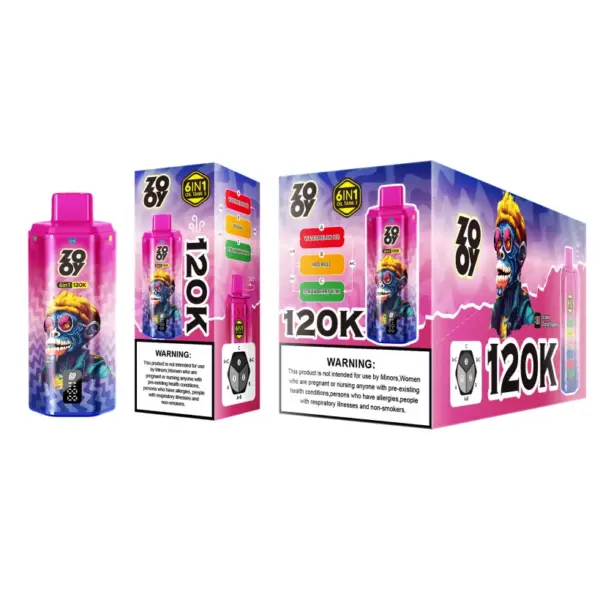 ZOOY 120K Puffs 6-in-1 Einweg Vape 120000 Kostenloser Versand aus EU-Lager